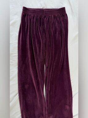 PINK Victoria's Secret Girls' Velour Joggers in Deep Plum